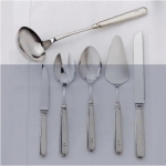 Inglese Pewter Pastry Server Care & Use:  Dishwasher safe, low heat, scent-free liquid detergent.


